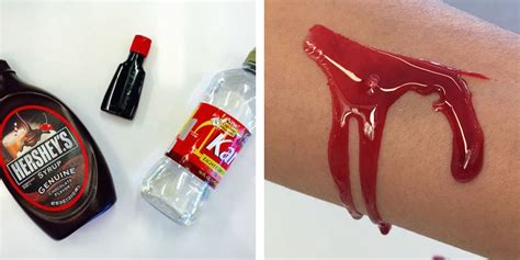 realistic fake blood for clothes|make your own blood.